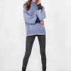 Hot Big Blue Turtleneck Women Turtlenecks