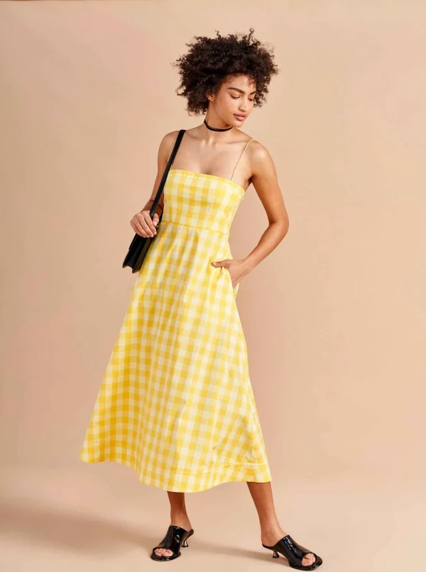 Clearance Fran Dress Women Midi Dresses