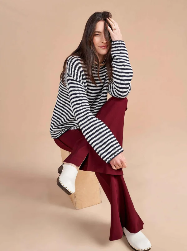 Shop Marina Fine Stripe Sweater Women Sweaters