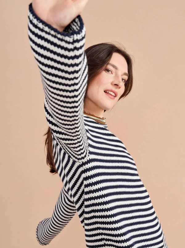 Shop Marina Fine Stripe Sweater Women Sweaters