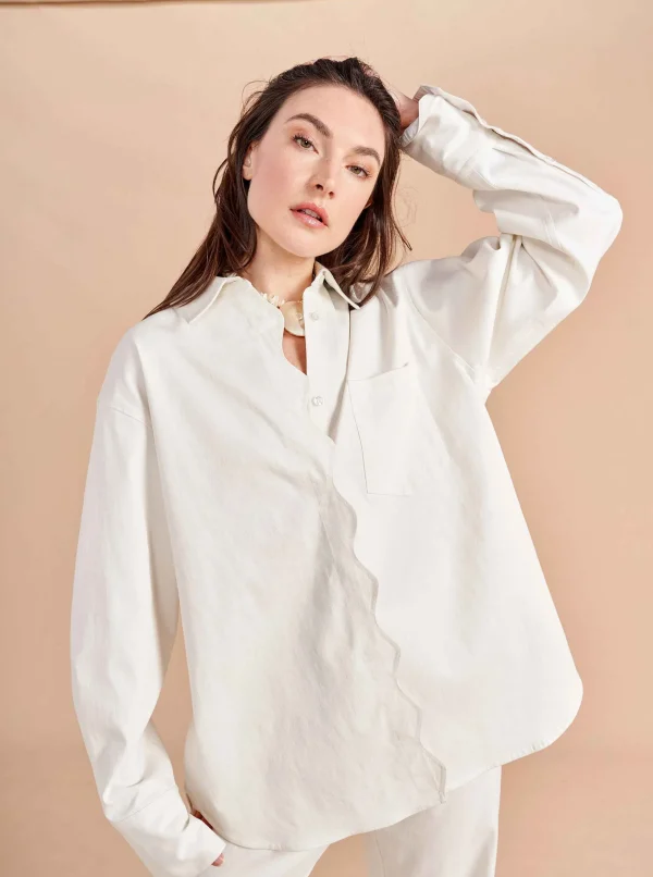 Outlet Scallop Val Shirt Women Tops