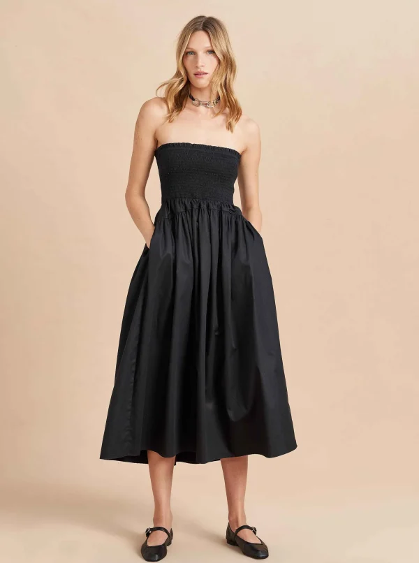 Hot Strapless Vivian Dress Women Midi Dresses