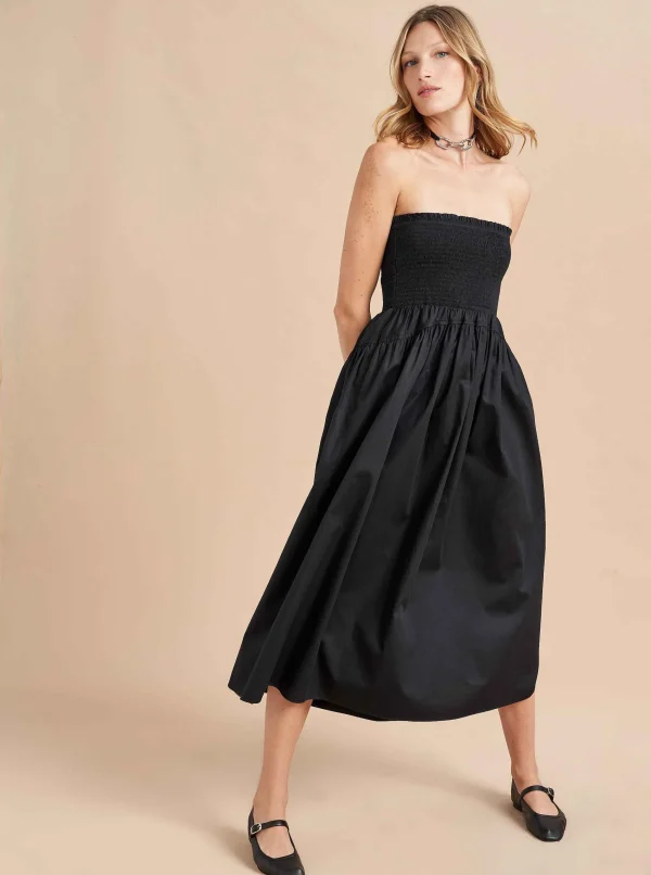 Hot Strapless Vivian Dress Women Midi Dresses