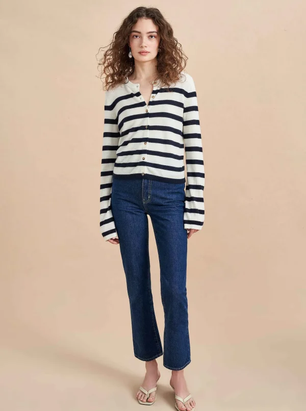 Cheap Striped Featherweight Cardigan Women Cardigans