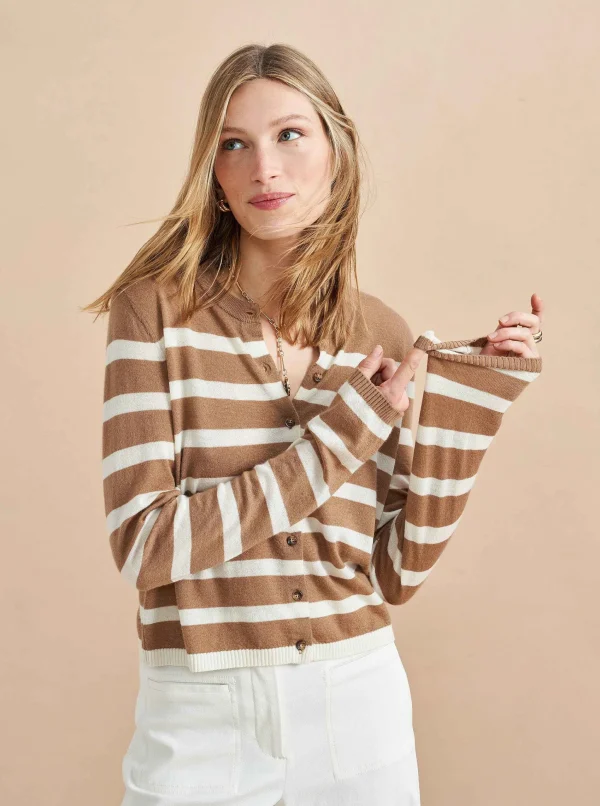 Hot Striped Featherweight Cardigan Women Cardigans