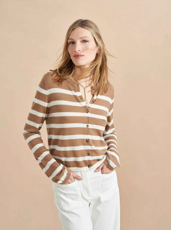 Hot Striped Featherweight Cardigan Women Cardigans